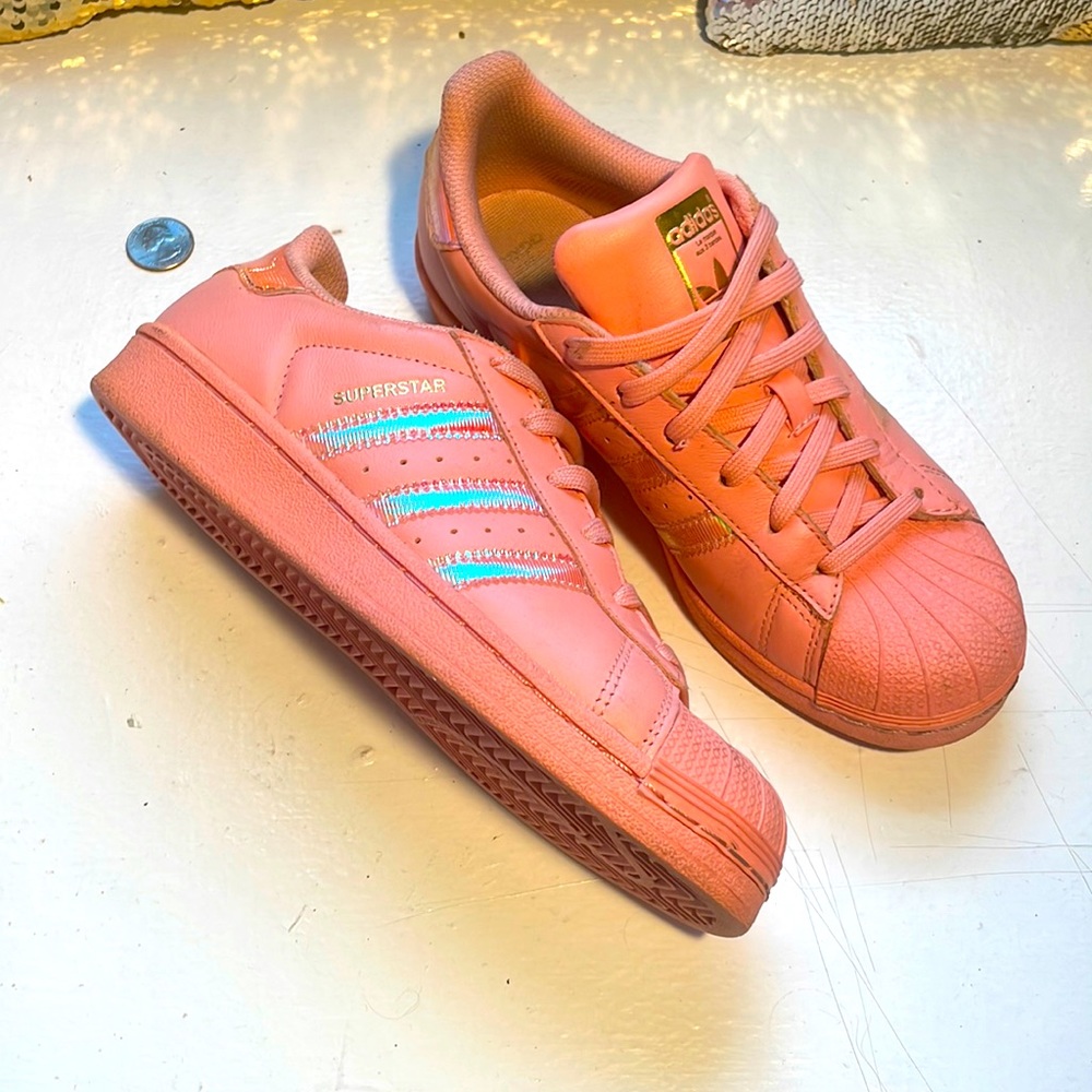 Pink Adidas Superstars